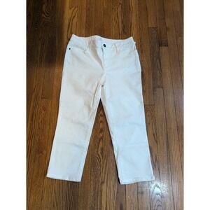 St. Johns Bay Denim Capri Womens Size 10 Stretch Denim Jeans Ladies WHITE Crop